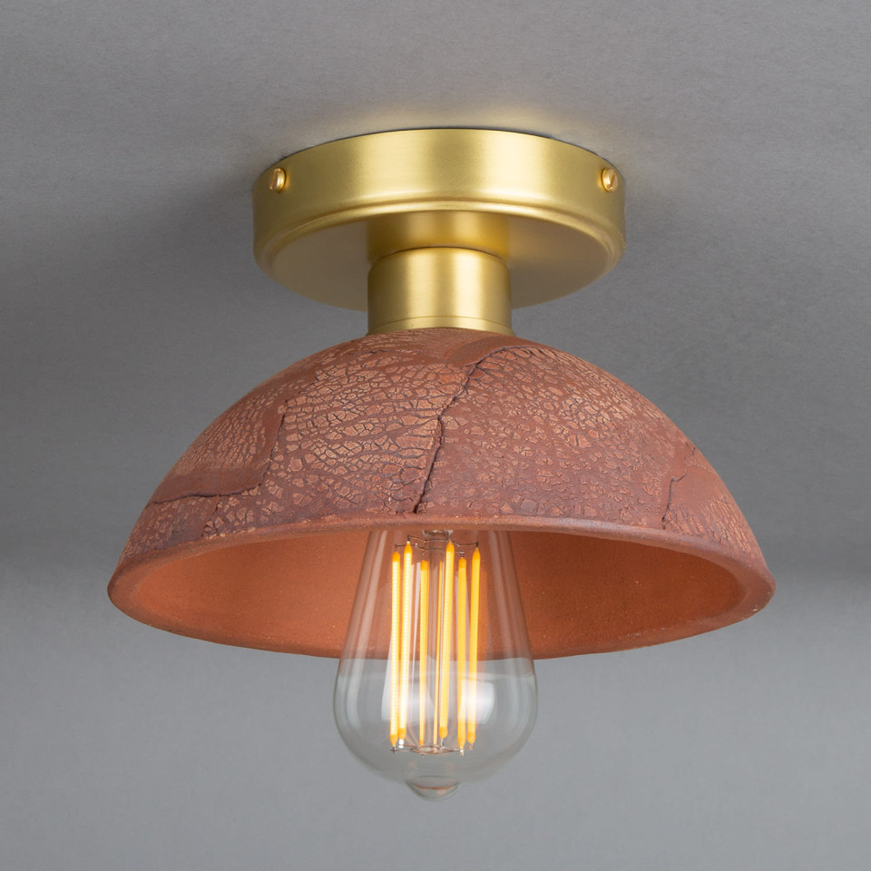 Kauri flush fitting Light Ceramic Red Iron 20cm