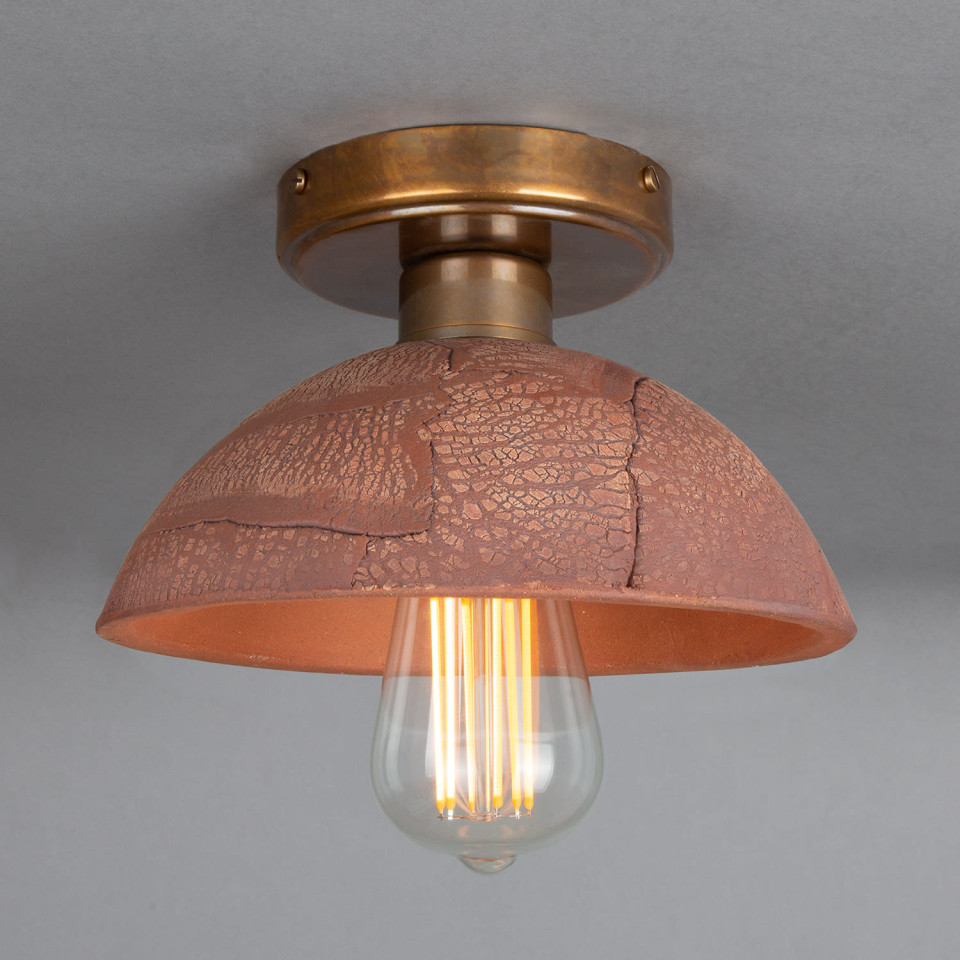 Kauri flush fitting Light Ceramic Red Iron 20cm