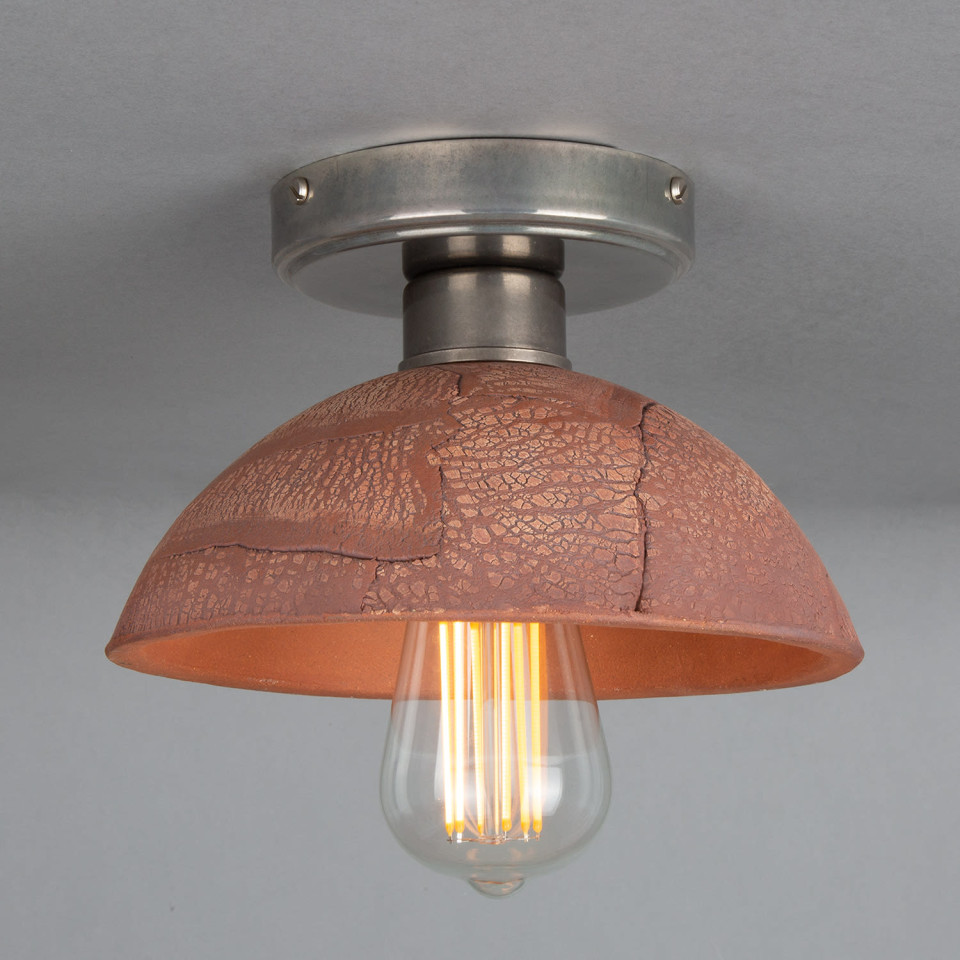 Kauri flush fitting Light Ceramic Red Iron 20cm
