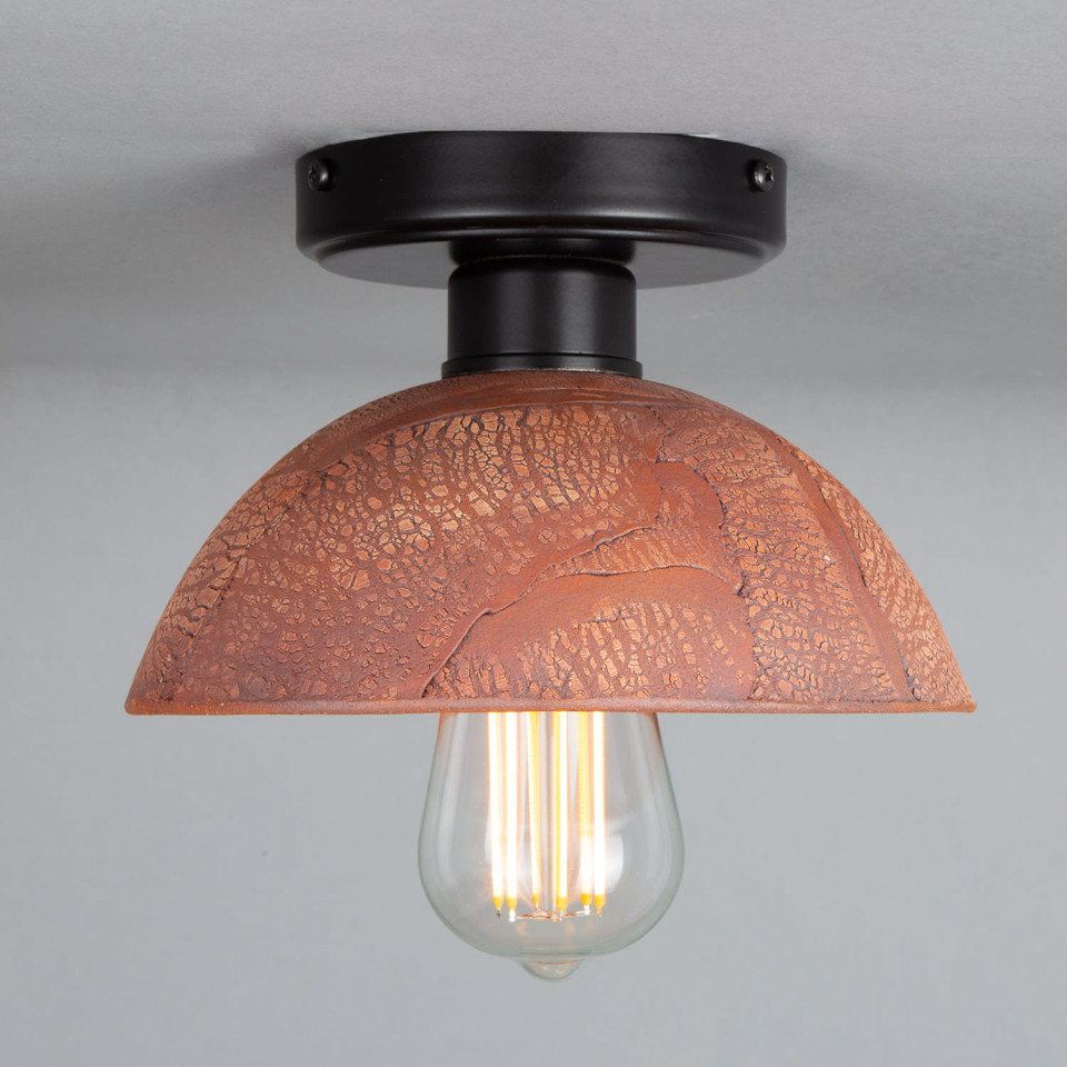 Kauri flush fitting Light Ceramic Red Iron 20cm