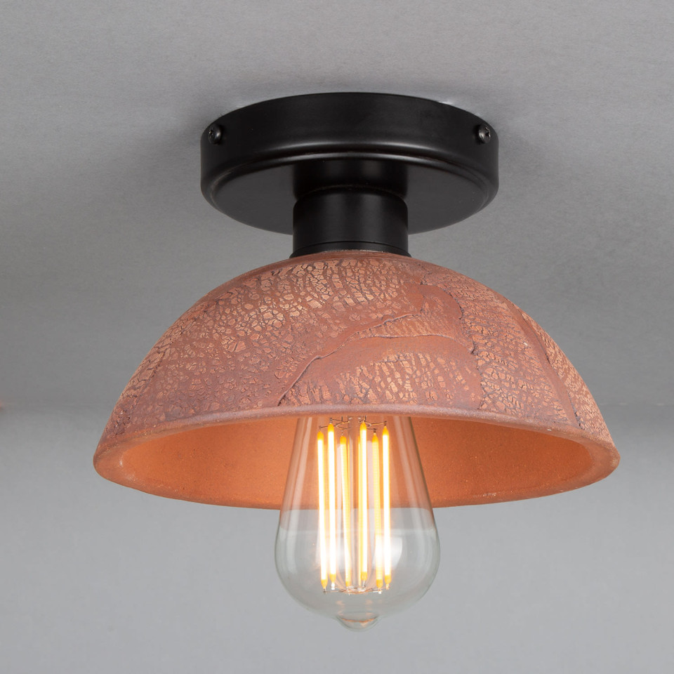 Kauri flush fitting Light Ceramic Red Iron 20cm