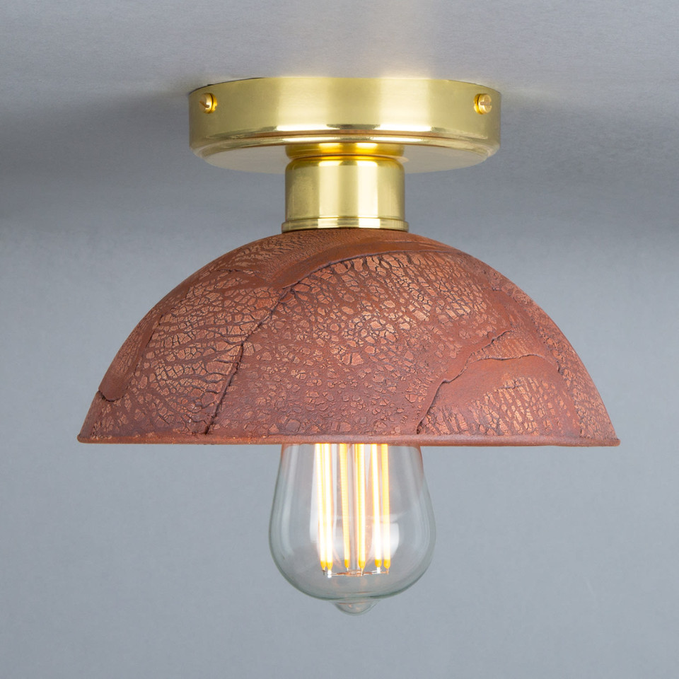 Kauri flush fitting Light Ceramic Red Iron 20cm