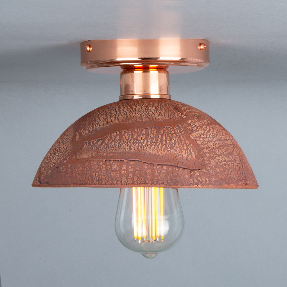 Kauri flush fitting Light Ceramic Red Iron 20cm
