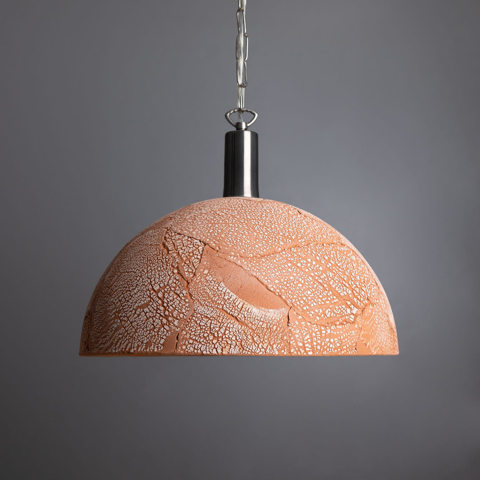 Kauri Ceiling Lamp Ceramic Red Iron 37cm