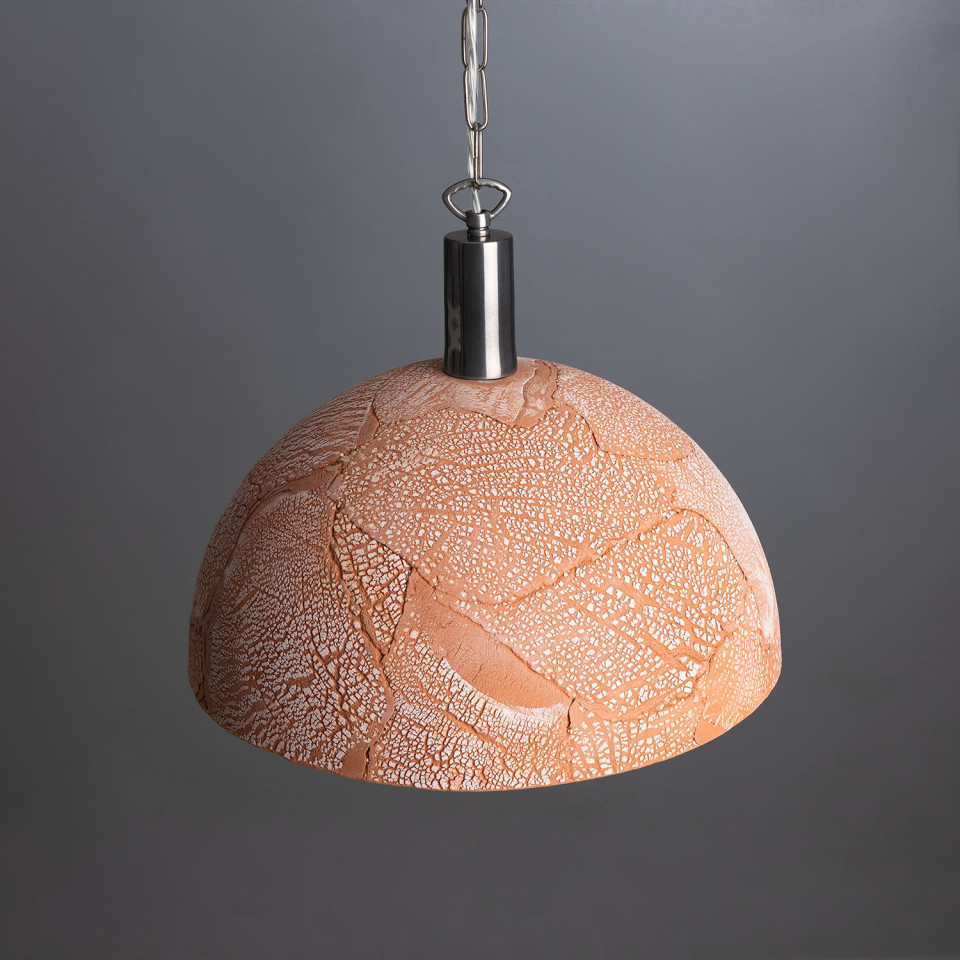 Kauri Ceiling Lamp Ceramic Red Iron 37cm