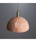 Kauri Ceiling Lamp Ceramic Red Iron 37cm