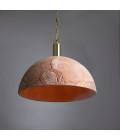 Kauri Ceiling Lamp Ceramic Red Iron 37cm