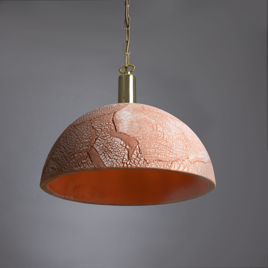 Kauri Ceiling Lamp Ceramic Red Iron 37cm