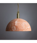 Kauri Ceiling Lamp Ceramic Red Iron 37cm