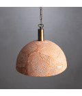 Kauri Ceiling Lamp Ceramic Red Iron 37cm