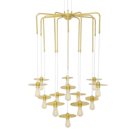 Kigoma ljuskrona mässing 98cm