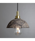 Kingii badrumstaklampa keramik svart lera 20cm IP44