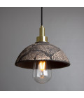 Kingii badrumstaklampa keramik svart lera 20cm IP44