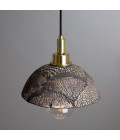 Kingii badrumstaklampa keramik svart lera 20cm IP44