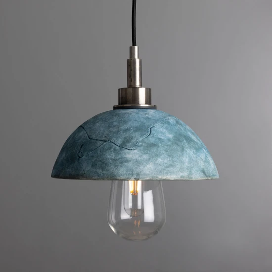 Kingii badrumstaklampa keramik blå jord 20cm IP44
