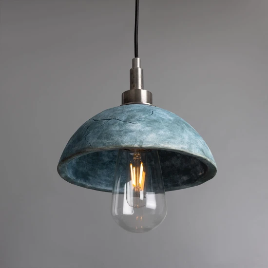 Kingii badrumstaklampa keramik blå jord 20cm IP44