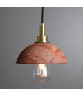 Kingii badrumstaklampa keramik röd järn 20cm IP44