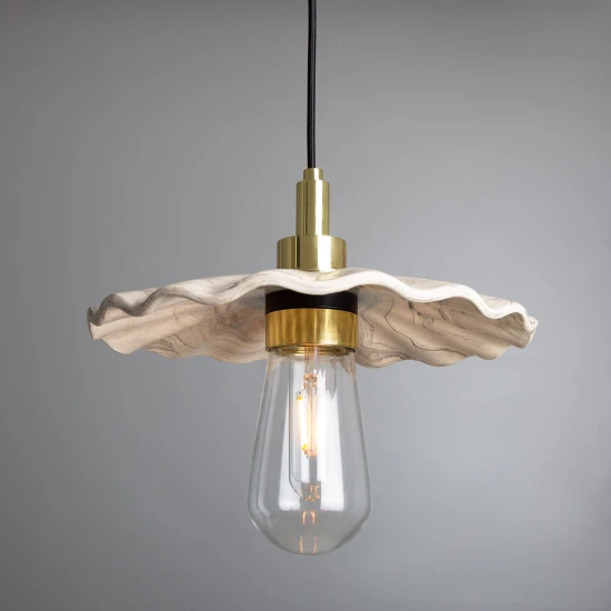 Kirhii badrumstaklampa keramik svart/vit 27cm IP44