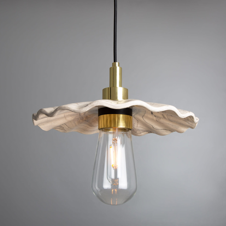 Kirhii Bathroom Ceiling Lamp Ceramic Black/White 27cm IP44