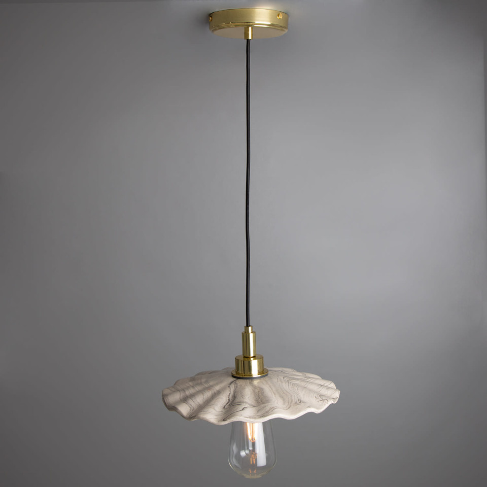 Kirhii Bathroom Ceiling Lamp Ceramic Black/White 27cm IP44