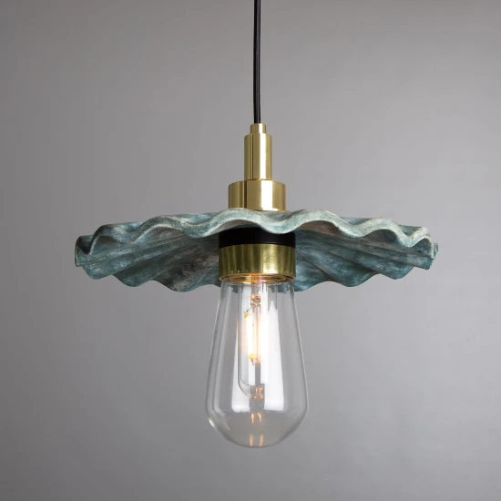 Kirhii badrumstaklampa keramik blå jord 27cm IP44