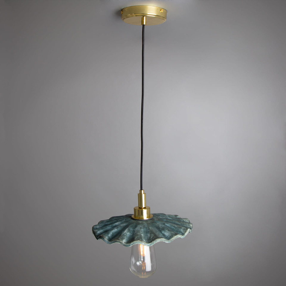 Kirhii Bathroom Ceiling Lamp Ceramic Blue Earth 27cm IP44