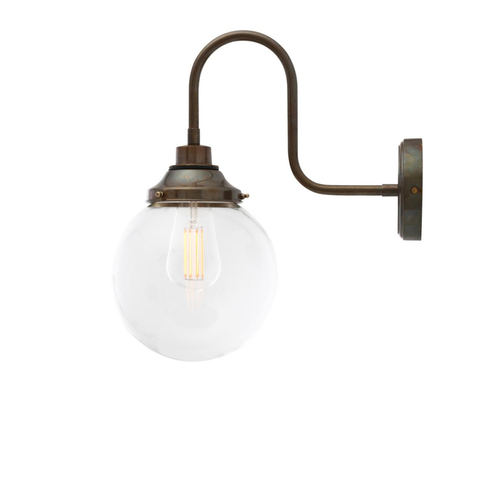 Laguna Swan Neck Bathroom Wall Lamp Clear 40cm IP44