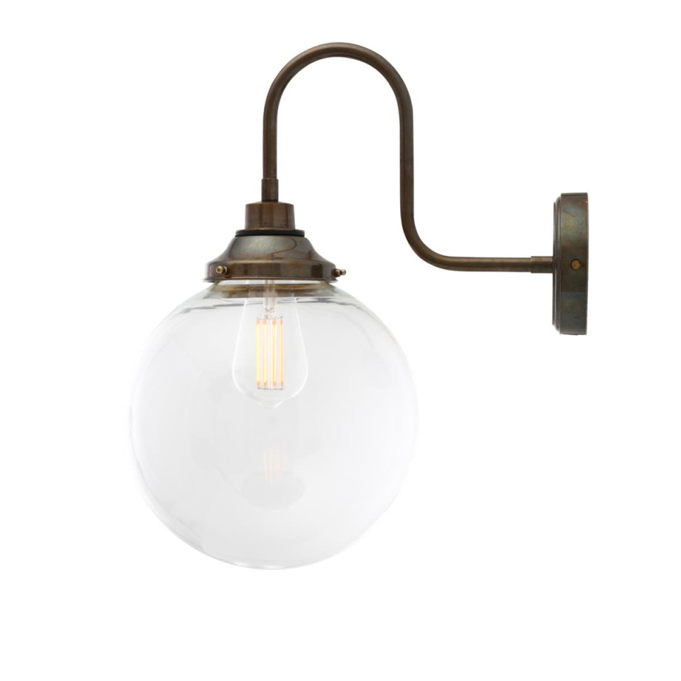 Laguna Swan Neck Bathroom Wall Lamp Clear 45cm IP44