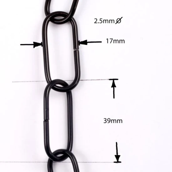 Lattlänkkedja för taklampor 2,8 mm