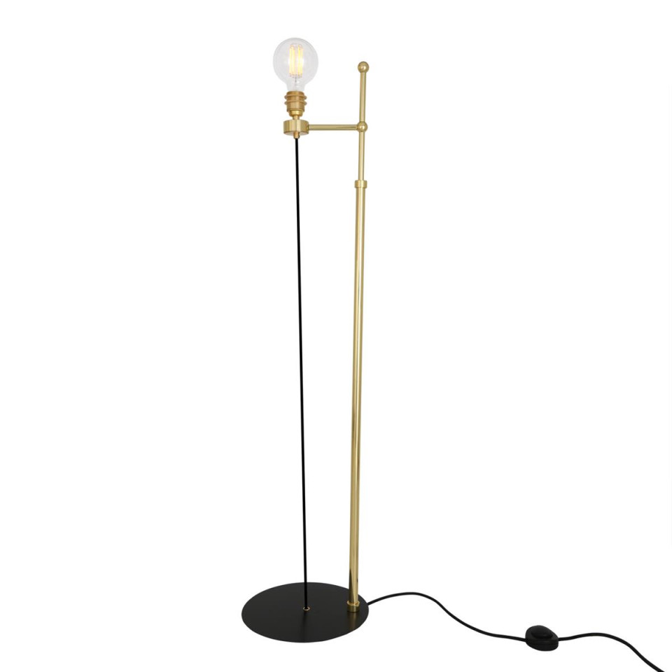 Lusk golvlampa mässing 118cm Mullan Lighting Lusk golvlampa mässing 118cm
