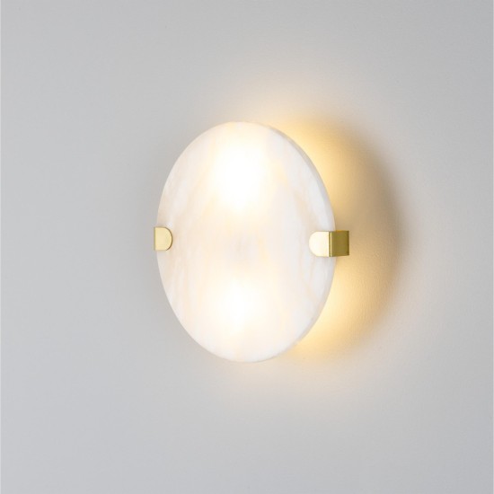 Dundee wall light alabaster/brass 25 cm
