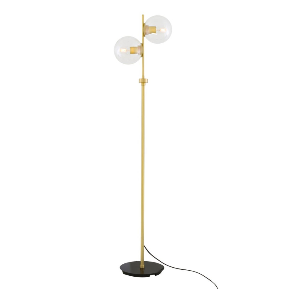 Madison golvlampa klar/frostad/rökt 154cm
