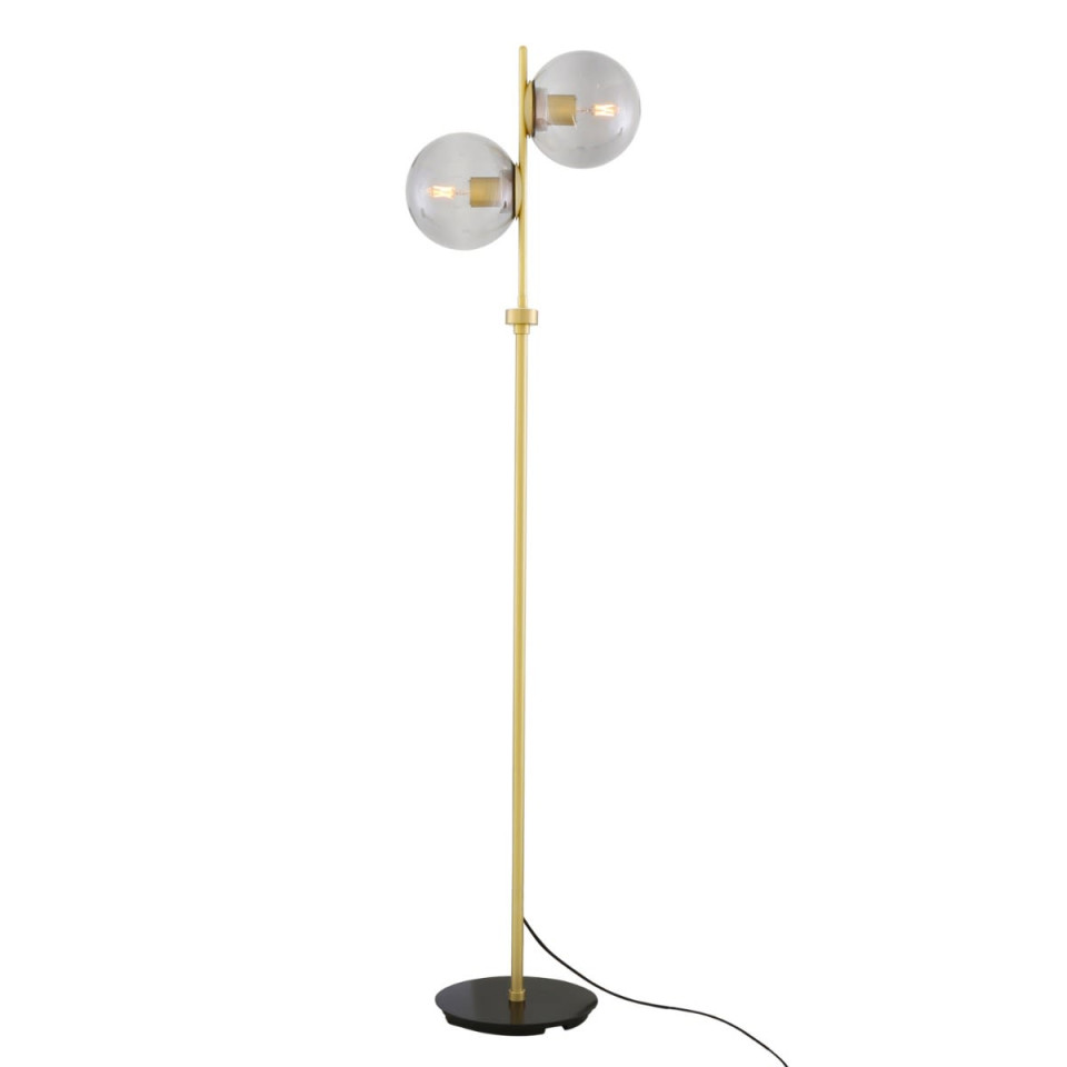 Madison golvlampa klar/frostad/rökt 154cm