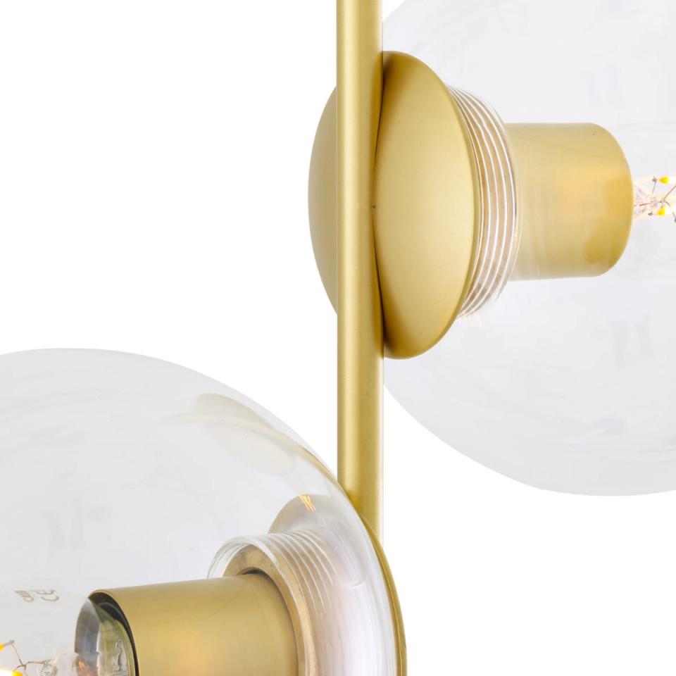 Madison golvlampa klar/frostad/rökt 154cm