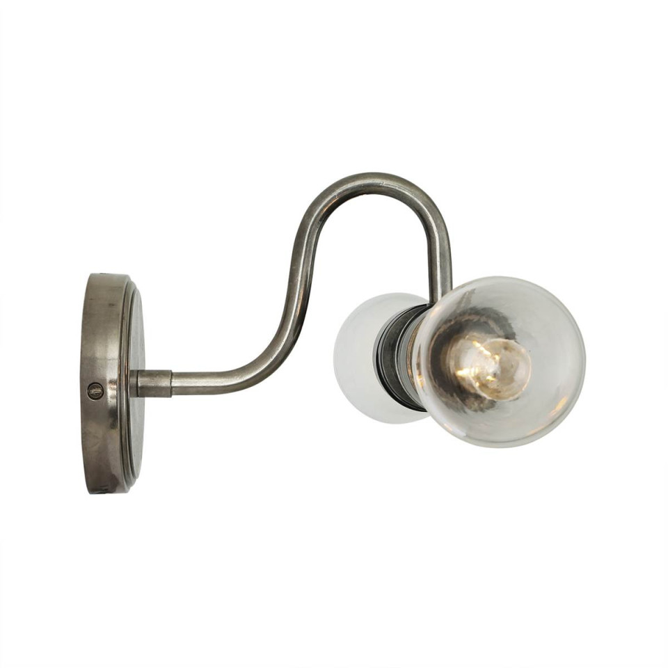 Michal Bathroom Wall Lamp Clear/Opal 18cm IP65