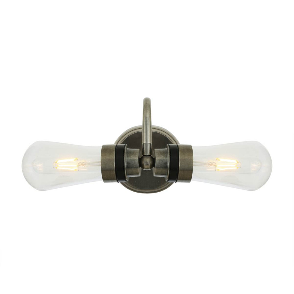 Michal Bathroom Wall Lamp Clear/Opal 18cm IP65