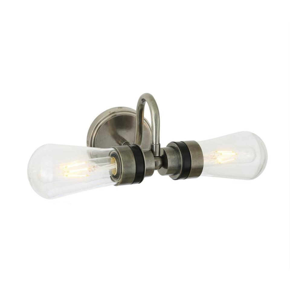 Michal Bathroom Wall Lamp Clear/Opal 18cm IP65