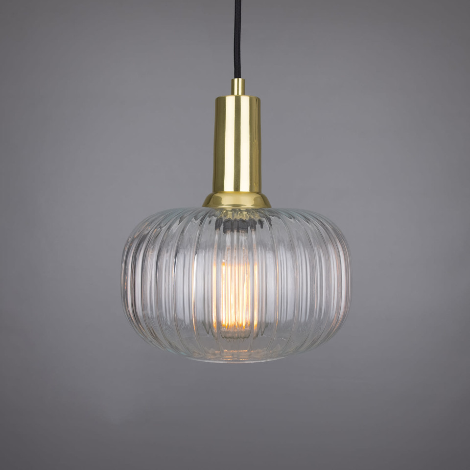 Nehir Ceiling Lamp Brass/Glass 20cm