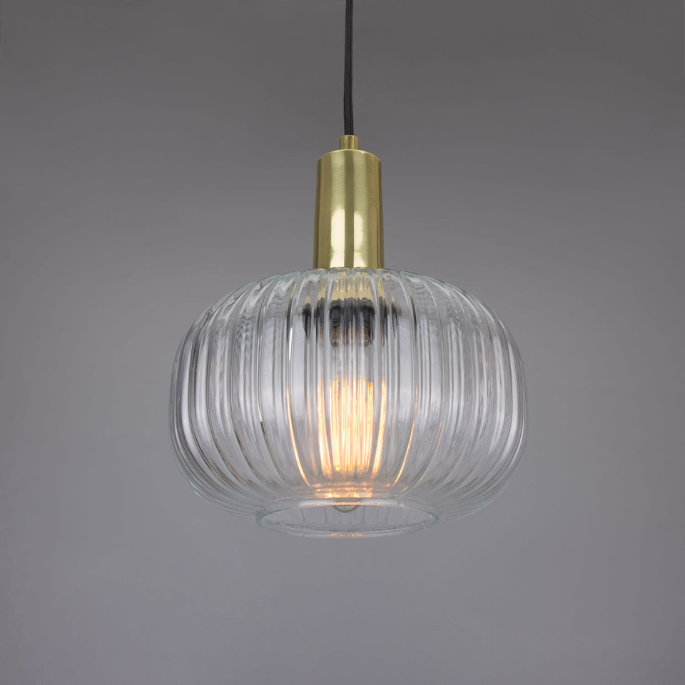 Nehir Ceiling Lamp Brass/Glass 20cm