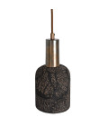 Osier Ceiling Lamp Ceramic Black Clay 11.5cm