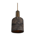 Osier Ceiling Lamp Ceramic Black Clay 11.5cm