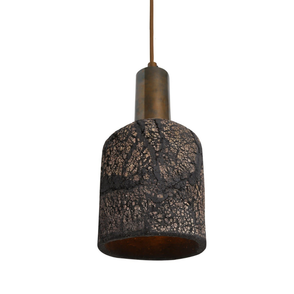 Osier Ceiling Lamp Ceramic Black Clay 11.5cm