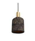 Osier Ceiling Lamp Ceramic Black Clay 11.5cm