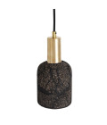 Osier Ceiling Lamp Ceramic Black Clay 11.5cm