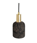 Osier Ceiling Lamp Ceramic Black Clay 11.5cm