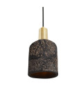 Osier Ceiling Lamp Ceramic Black Clay 11.5cm