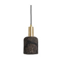 Osier Ceiling Lamp Ceramic Black Clay 11.5cm