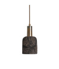 Osier Ceiling Lamp Ceramic Black Clay 11.5cm