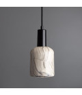 Osier Ceiling Lamp Ceramic Black/White 11.5cm