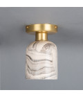 Osier flush fitting light Ceramic Black/White 11.5cm